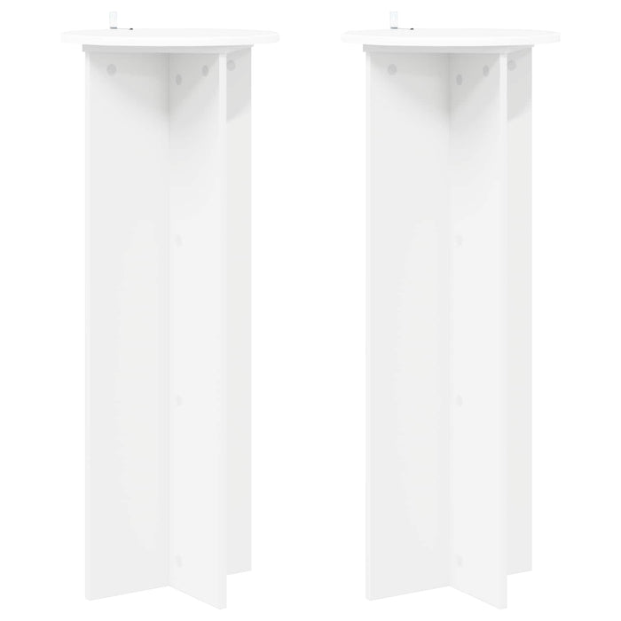 Suport pentru plante 2 pcs Alb Ø40 x 100 cm Lemn prelucrat - WALTI WALTI