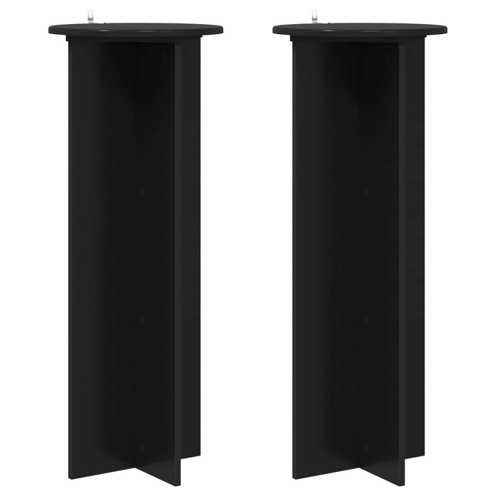 Suport pentru plante 2 pcs Negru Ø40 x 100 cm Lemn prelucrat - WALTI WALTI