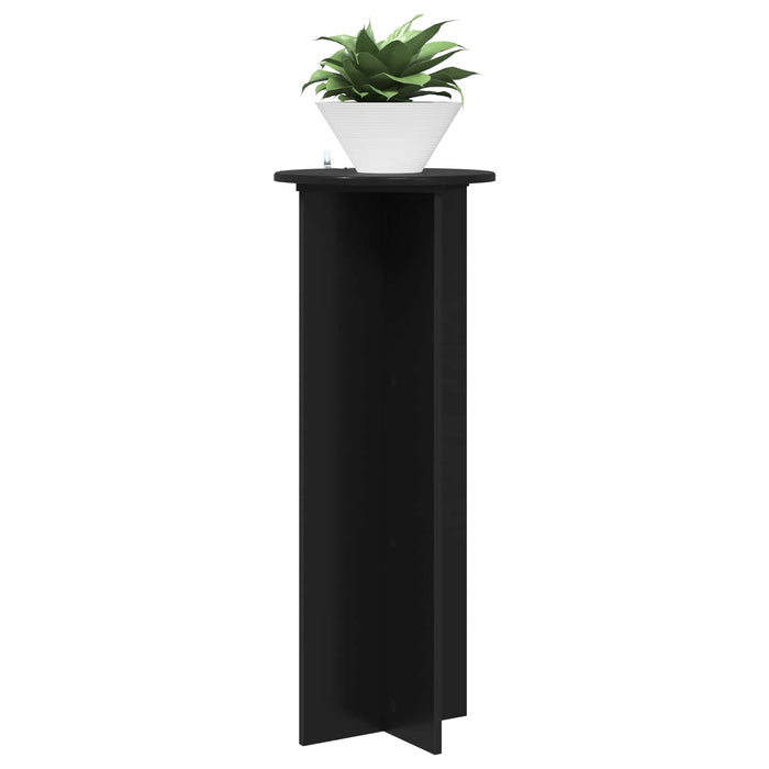 Suport pentru plante 2 pcs Negru Ø40 x 100 cm Lemn prelucrat - WALTI WALTI