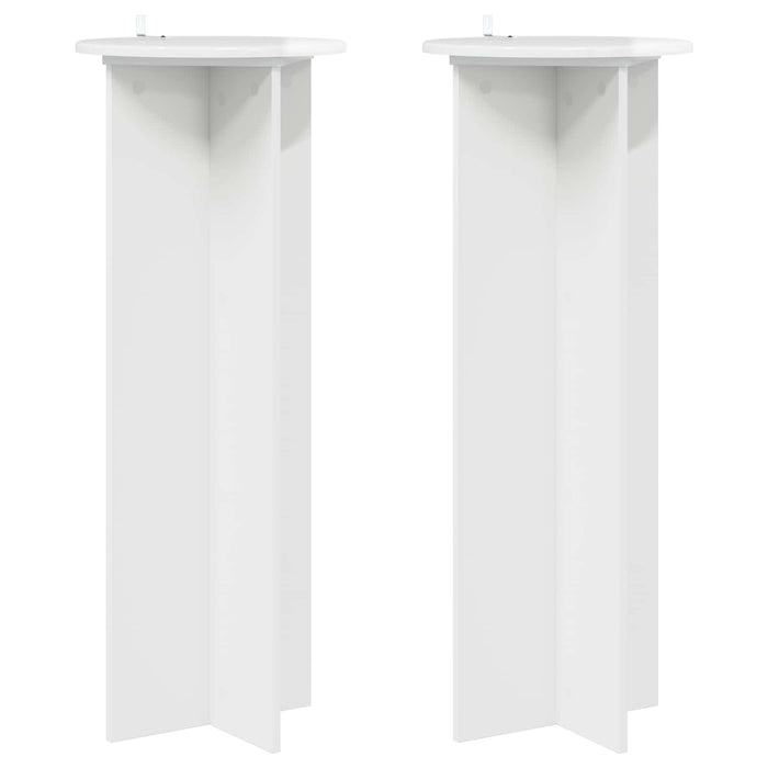 Suport pentru plante 2 pcs Alb foarte lucios Ø40 x 100 cm - WALTI WALTI