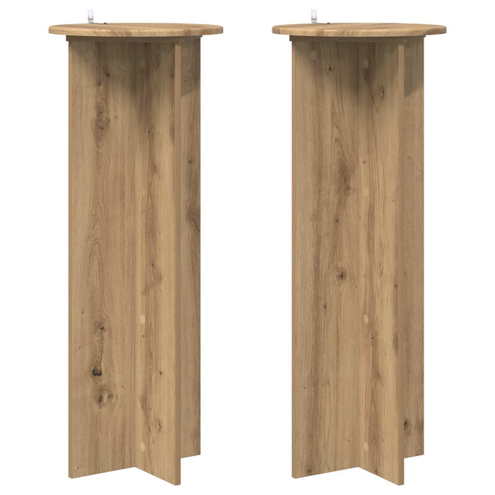 Suport pentru plante 2 pcs Stejar Artizanal Ø40 x 100 cm - WALTI WALTI