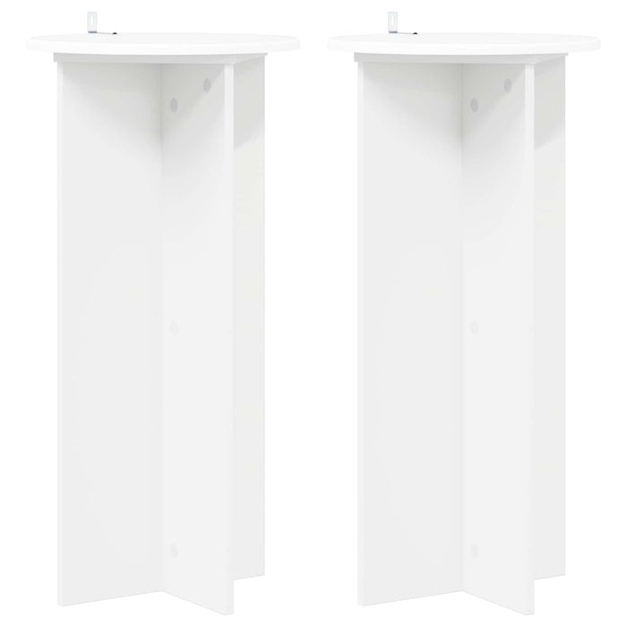 Suport pentru plante 2 pcs Alb Ø40 x 80 cm Lemn prelucrat - WALTI WALTI
