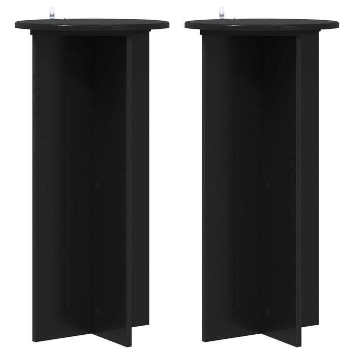 Suport pentru plante 2 pcs Negru 40 x 40 x 80 cm Lemn prelucrat - WALTI WALTI