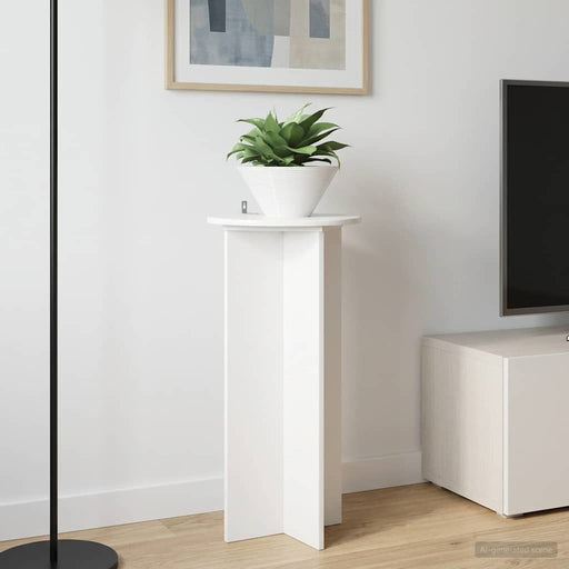 Suport pentru plante 2 pcs Alb foarte lucios 40 x 40 x 80 cm - WALTI WALTI