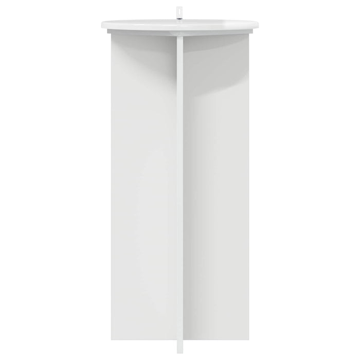 Suport pentru plante 2 pcs Alb foarte lucios 40 x 40 x 80 cm - WALTI WALTI