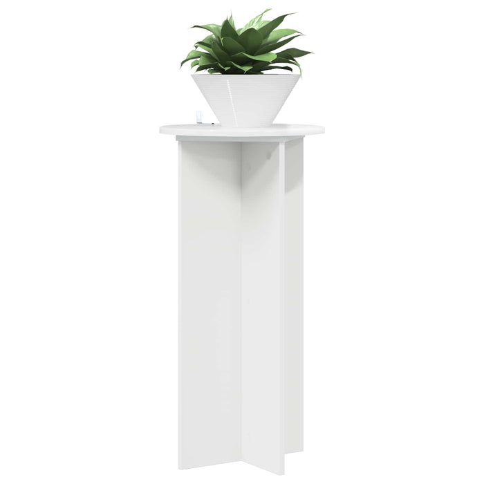 Suport pentru plante 2 pcs Alb foarte lucios 40 x 40 x 80 cm - WALTI WALTI