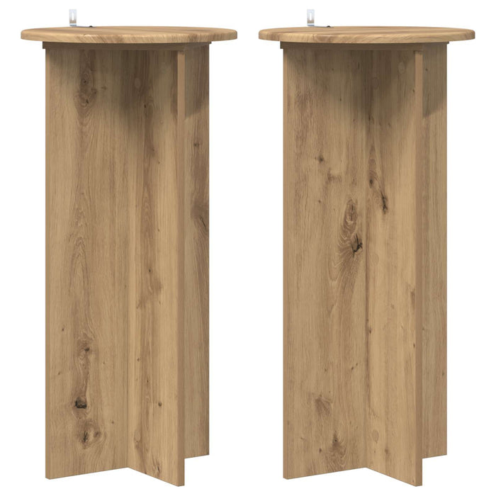Suport pentru plante 2 pcs Stejar Artizanal 40 x 40 x 80 cm - WALTI WALTI