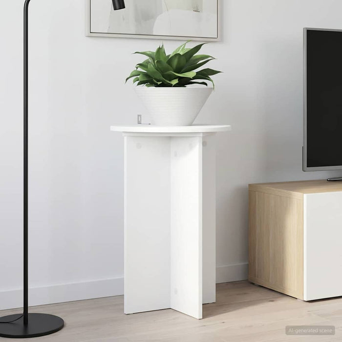Suport pentru plante 2 pcs Alb Ø40 x 60 cm Lemn prelucrat - WALTI WALTI