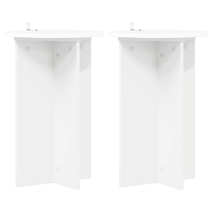 Suport pentru plante 2 pcs Alb Ø40 x 60 cm Lemn prelucrat - WALTI WALTI