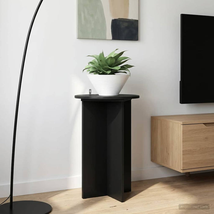 Suport pentru plante 2 pcs Negru Ø40 x 60 cm Lemn prelucrat - WALTI WALTI