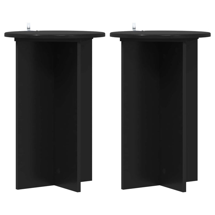 Suport pentru plante 2 pcs Negru Ø40 x 60 cm Lemn prelucrat - WALTI WALTI