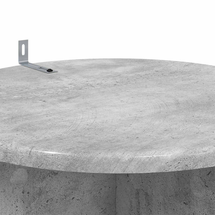 Suport pentru plante 2 pcs Gri Beton Ø40 x 60 cm Lemn prelucrat - WALTI WALTI