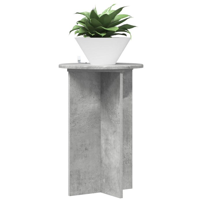 Suport pentru plante 2 pcs Gri Beton Ø40 x 60 cm Lemn prelucrat - WALTI WALTI
