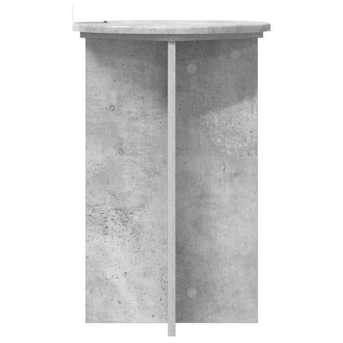Suport pentru plante 2 pcs Gri Beton Ø40 x 60 cm Lemn prelucrat - WALTI WALTI
