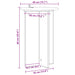 Suport pentru plante 2 pcs Gri Beton Ø40 x 60 cm Lemn prelucrat - WALTI WALTI