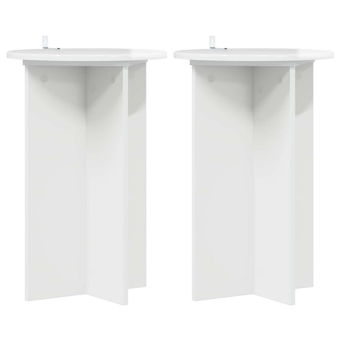 Suport pentru plante 2 pcs Alb foarte lucios Ø40 x 60 cm - WALTI WALTI