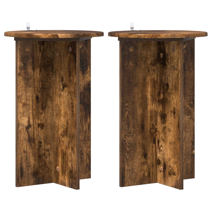 Suport pentru plante 2 pcs Stejar fumuriu Ø40 x 60 cm - WALTI WALTI