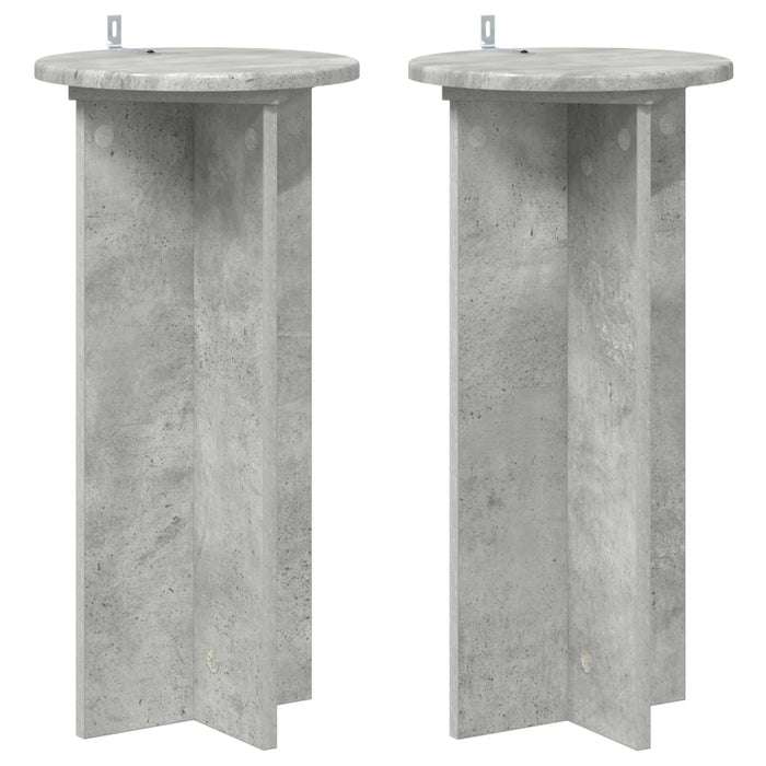 Suport pentru plante 2 pcs Gri Beton 29,5 x 29,5 x 60 cm - WALTI WALTI