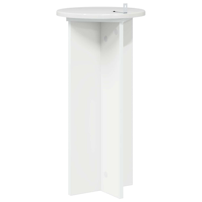 Suport pentru plante 2 pcs Alb foarte lucios Lemn prelucrat - WALTI WALTI