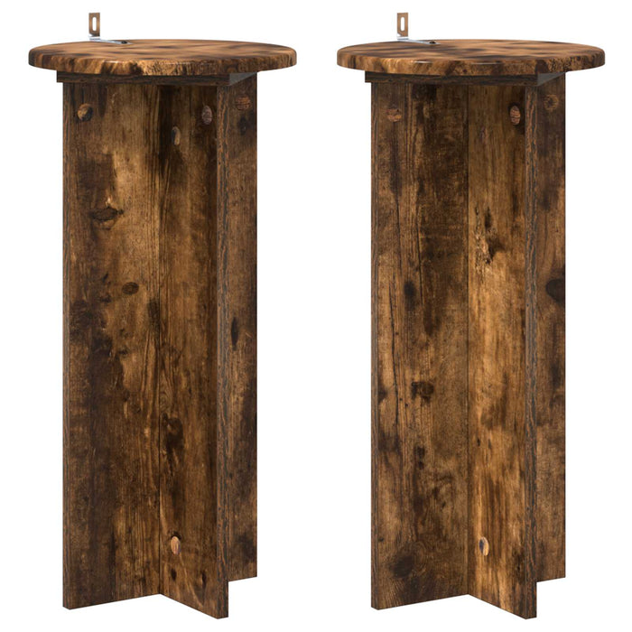 Suport pentru plante 2 pcs Stejar fumuriu 29,5 x 29,5 x 60 cm - WALTI WALTI