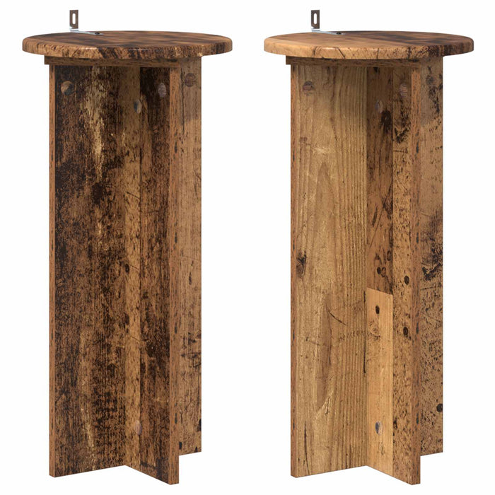 Suport pentru plante 2 pcs Lemn vechi 29,5 x 29,5 x 60 cm - WALTI WALTI