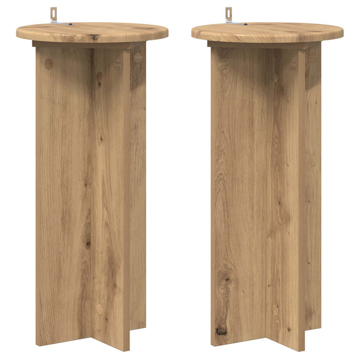 Suport pentru plante 2 pcs Stejar Artizanal 29,5 x 29,5 x 60 cm - WALTI WALTI