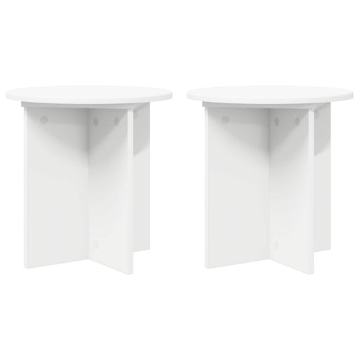 Suport pentru plante 2 pcs Alb Ø40 x 40 cm Lemn prelucrat - WALTI WALTI