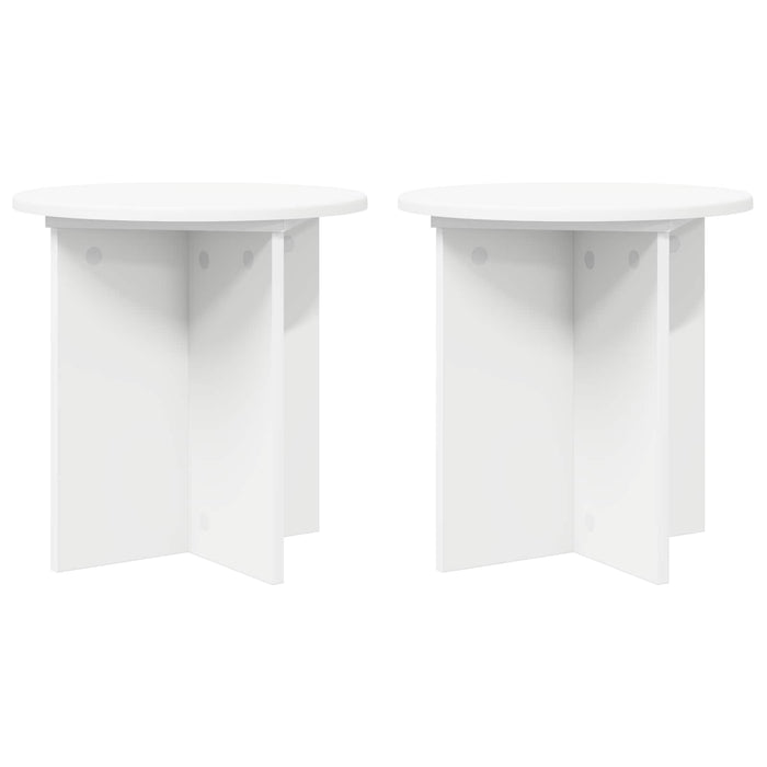 Suport pentru plante 2 pcs Alb Ø40 x 40 cm Lemn prelucrat - WALTI WALTI