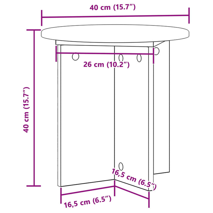 Suport pentru plante 2 pcs Alb Ø40 x 40 cm Lemn prelucrat - WALTI WALTI