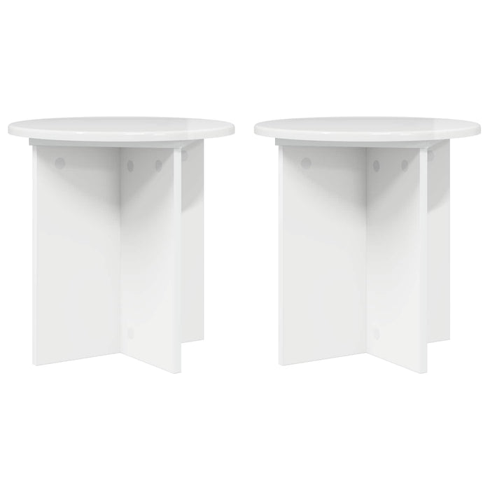 Suport pentru plante 2 pcs Alb foarte lucios 40 x 40 x 40 cm - WALTI WALTI
