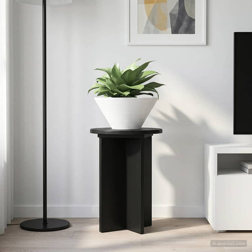 Suport pentru plante 2 pcs Negru Ø29,5 x 40 cm Lemn prelucrat - WALTI WALTI