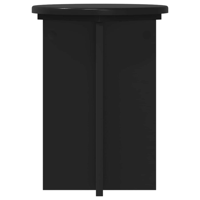Suport pentru plante 2 pcs Negru Ø29,5 x 40 cm Lemn prelucrat - WALTI WALTI