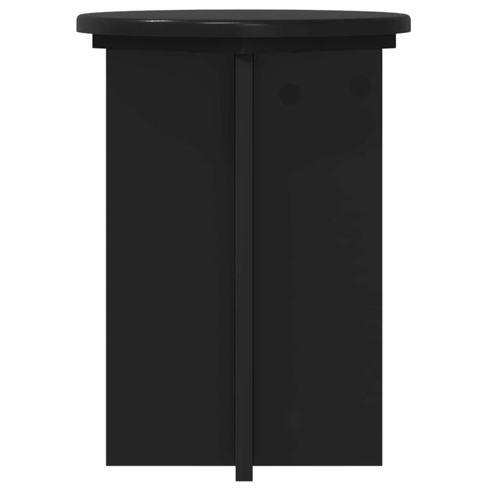 Suport pentru plante 2 pcs Negru Ø29,5 x 40 cm Lemn prelucrat - WALTI WALTI