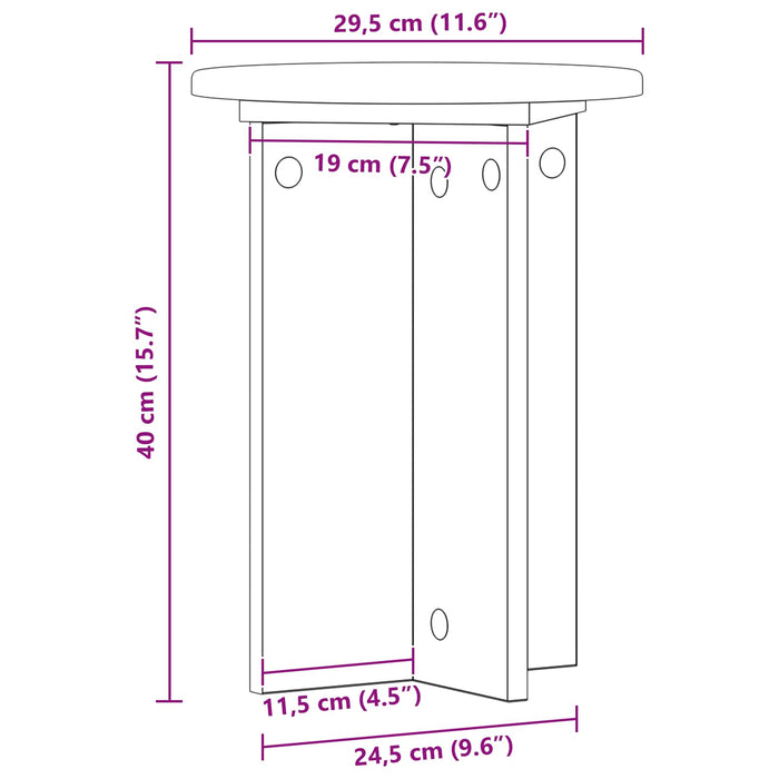 Suport pentru plante 2 pcs Gri Beton Ø29,5 x 40 cm - WALTI WALTI