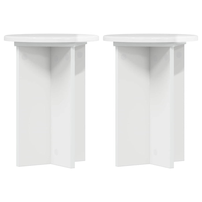 Suport pentru plante 2 pcs Alb foarte lucios Ø29,5 x 40 cm - WALTI WALTI