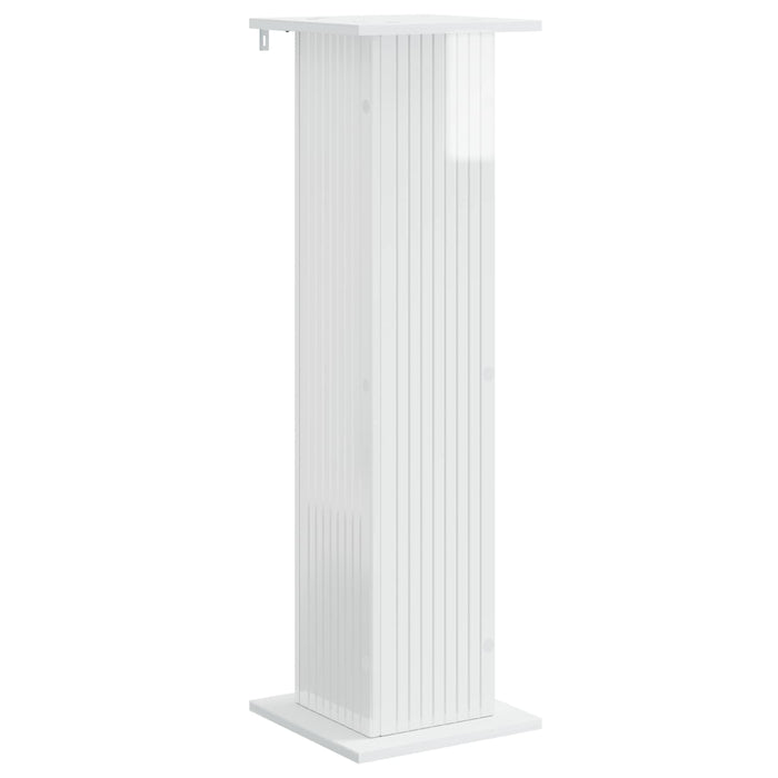 Suport pentru plante 2 pcs Alb foarte lucios Lemn prelucrat - WALTI WALTI