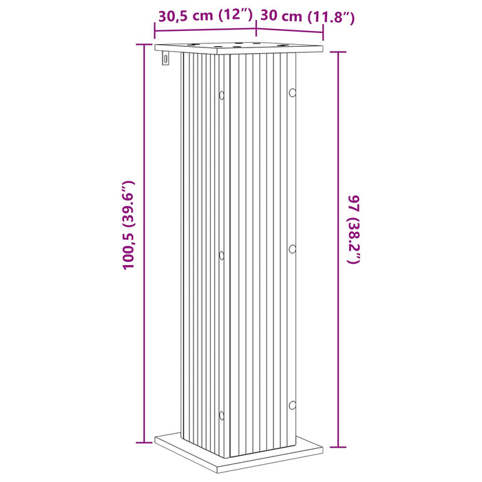Suport pentru plante 2 pcs Lemn vechi 30,5 x 30 x 100,5 cm - WALTI WALTI