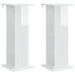 Suport pentru plante 2 pcs Alb foarte lucios Lemn prelucrat - WALTI WALTI