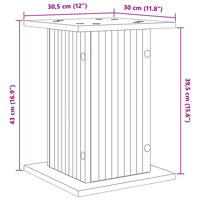 Suport pentru plante 2 pcs Sonoma gri 30,5 x 30 x 43 cm - WALTI WALTI