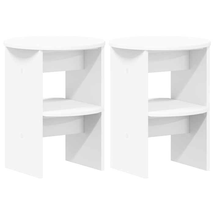 Dulap lateral 2 pcs Alb Ø40 x 50 cm Lemn prelucrat - WALTI WALTI