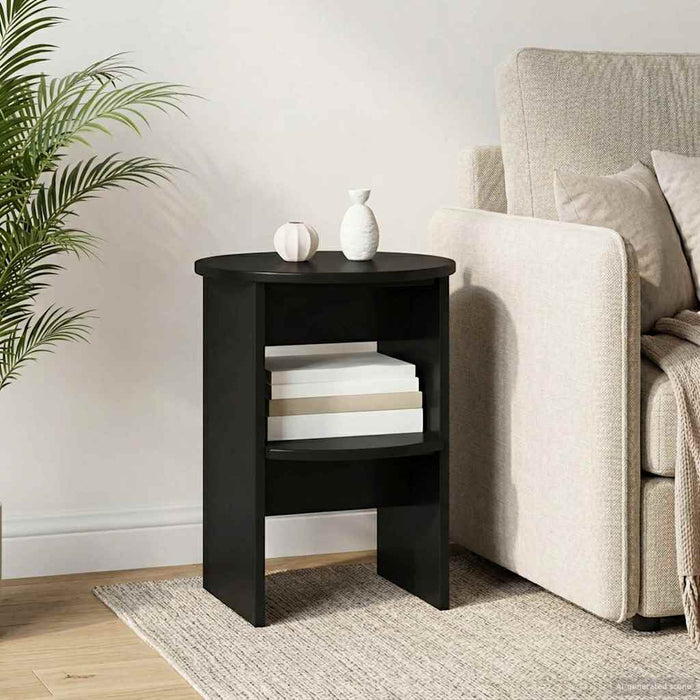 Dulap lateral Negru Ø40 x 50 cm Lemn prelucrat - WALTI WALTI