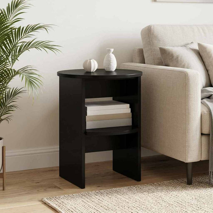 Dulap lateral 2 pcs Negru Ø40 x 50 cm Lemn prelucrat - WALTI WALTI