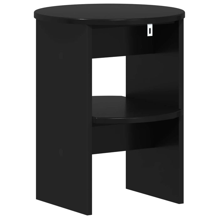 Dulap lateral 2 pcs Negru Ø40 x 50 cm Lemn prelucrat - WALTI WALTI