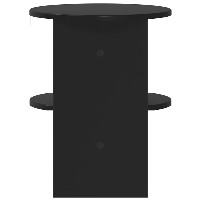 Dulap lateral 2 pcs Negru Ø40 x 50 cm Lemn prelucrat - WALTI WALTI