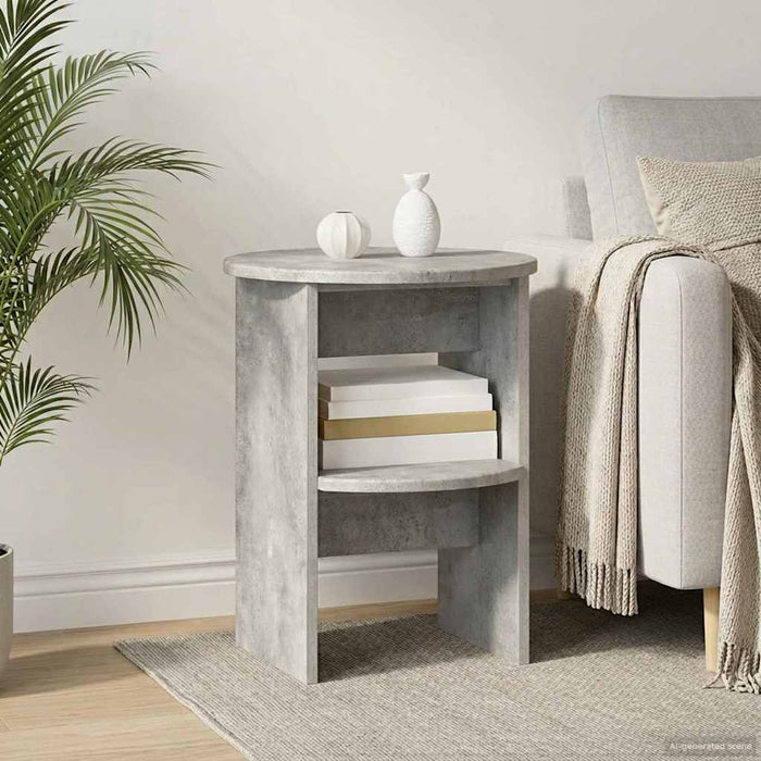 Dulap lateral Gri Beton Ø40 x 50 cm Lemn prelucrat - WALTI WALTI