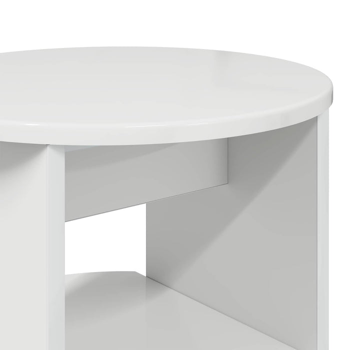 Dulap lateral 2 pcs Alb Lucios Ø40 x 50 cm Lemn prelucrat - WALTI WALTI