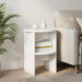 Dulap lateral 2 pcs Alb Lucios Ø40 x 50 cm Lemn prelucrat - WALTI WALTI