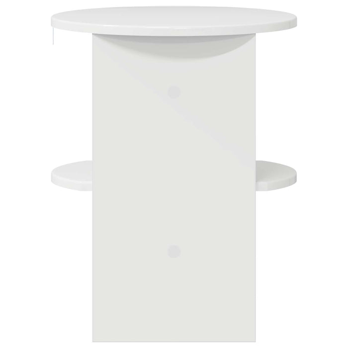 Dulap lateral 2 pcs Alb Lucios Ø40 x 50 cm Lemn prelucrat - WALTI WALTI