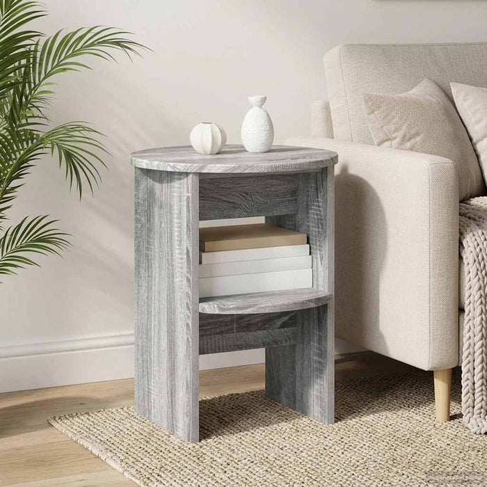 Dulap lateral 2 pcs Sonoma gri Ø40 x 50 cm Lemn prelucrat - WALTI WALTI