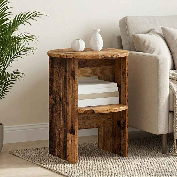 Dulap lateral 2 pcs Lemn vechi Ø40 x 50 cm Lemn prelucrat - WALTI WALTI